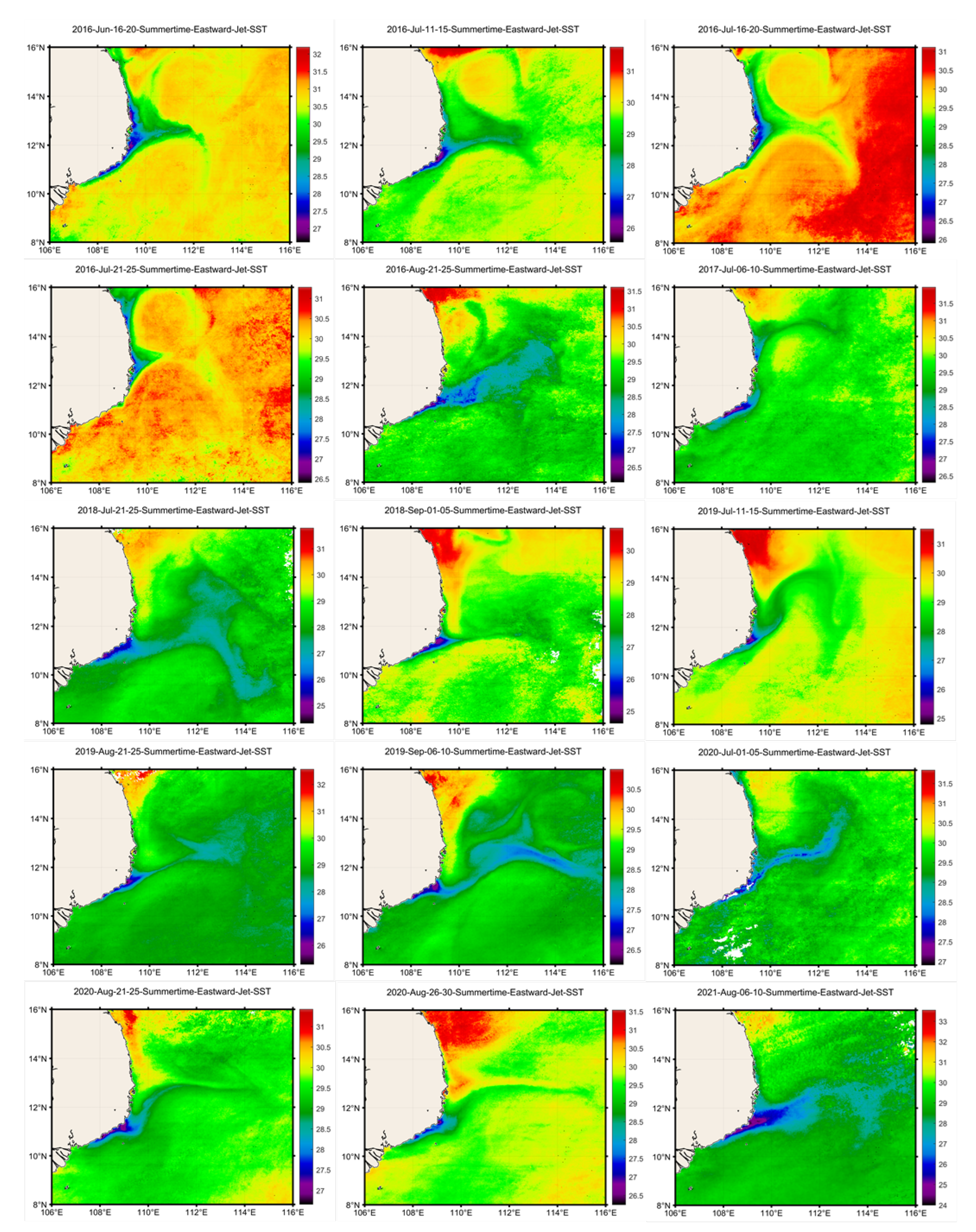 じゅんん　 South China Sea Sst Fronts, 2015–2022[v1] | Preprints.org