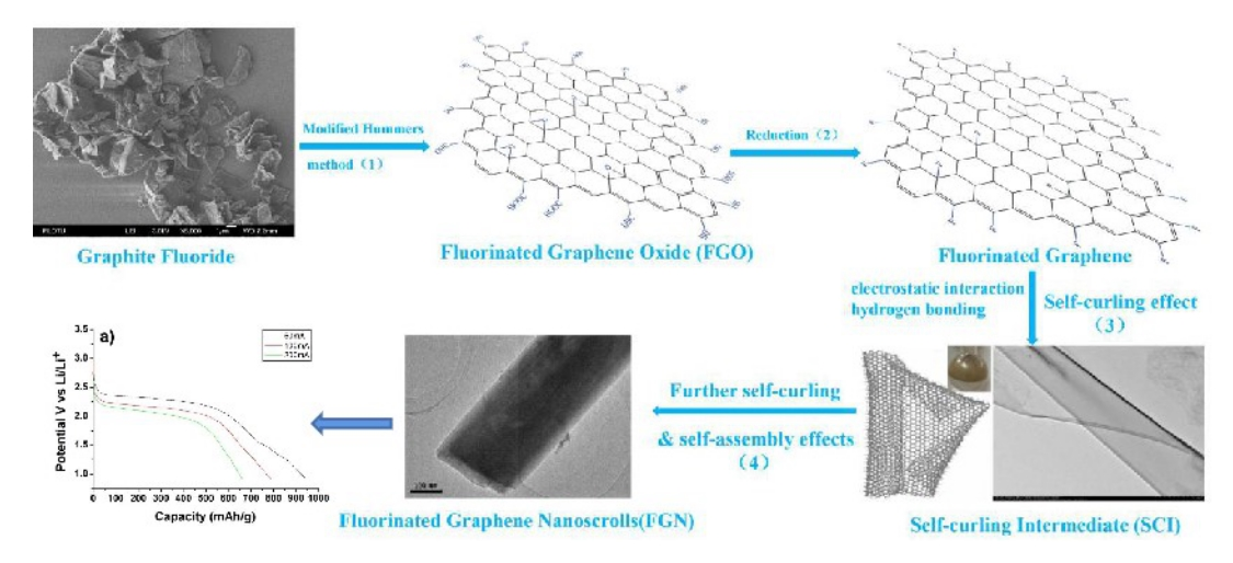 Facile Synthesis Of Solvent Sensitive Fluorinated Graphene Nanoscrolls And Application As A Cathode Material For Lithium Ion Batteries V1 Preprints