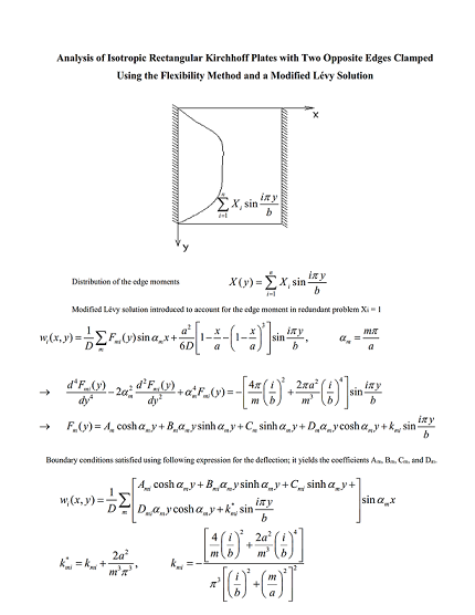 Analysis of Isotropic Rectangular Kirchhoff Plates with Two Opposite ...